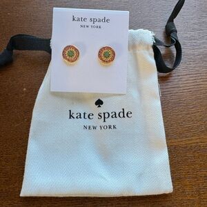 Kate Spade New York Rainbow Circle Stud Earrings W/ Dust Bag-NWOT